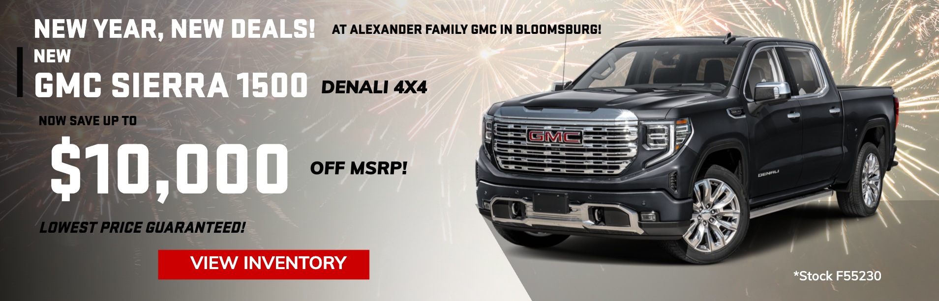 January Sierra 1500 special offers at Alexander Family GMC